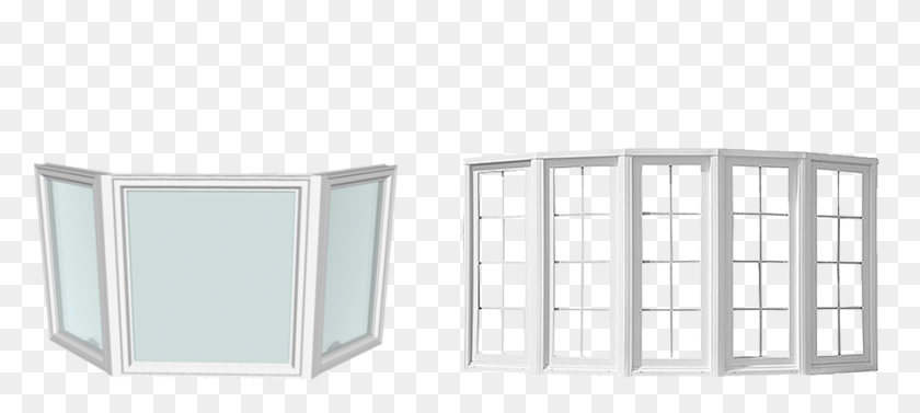 887x361 Bay And Bow Windows Create The Illusion That A Room Daylighting, Picture Window, Door, French Door HD PNG Download