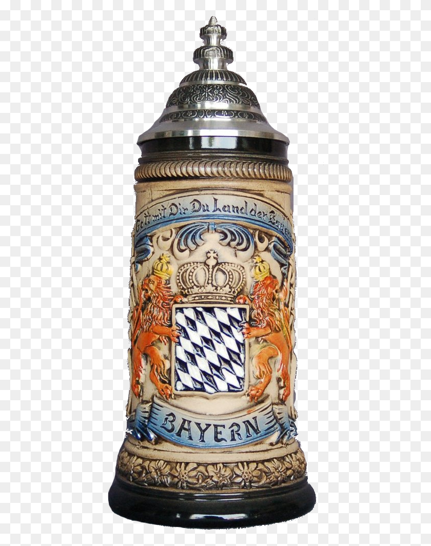 422x1004 Bayern Bavarian Crest Beer Stein Bavarian Beer Stein, Jug, Pottery, Porcelain HD PNG Download