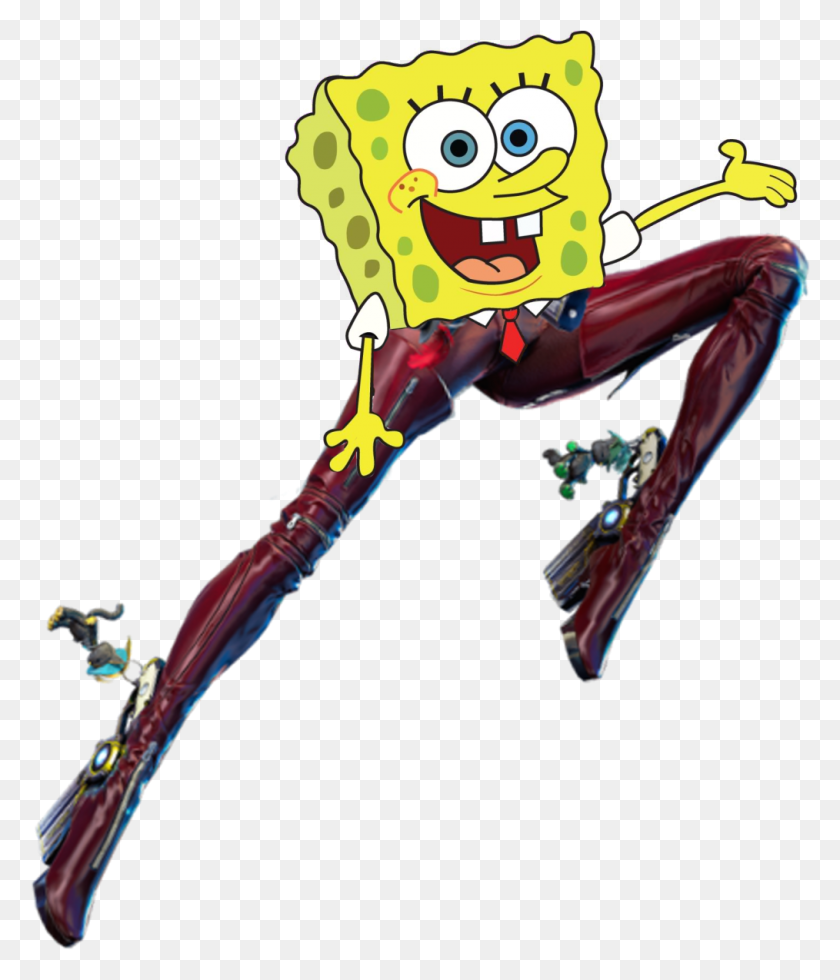 1014x1197 Bayonetta Nintendo Jeanne39s Legs Spongebob Squarepants Sponge Bob Square Pants, Person, Human, Graphics HD PNG Download
