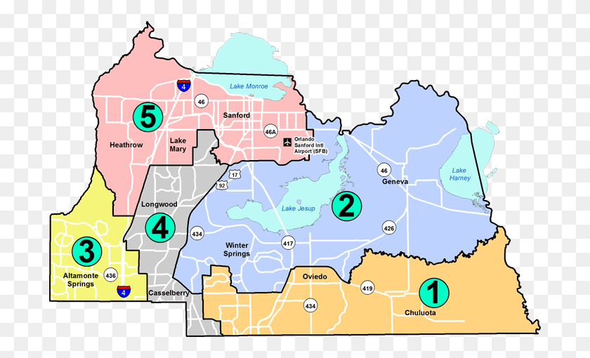 700x450 Bcc District Map Seminole County Map, Diagram, Poster, Advertisement Descargar Hd Png