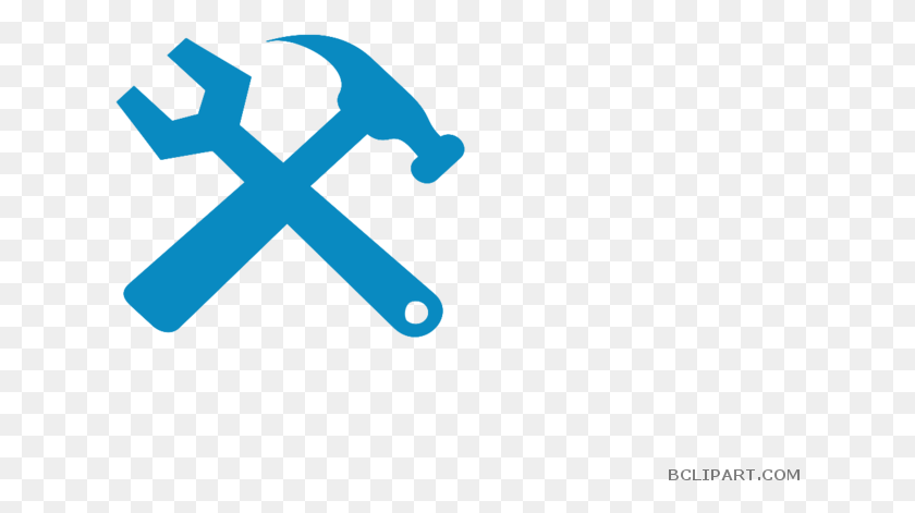 629x411 Bclipart Tools Free Images Hammer And Wrench, Tool, Cross, Symbol HD PNG Download