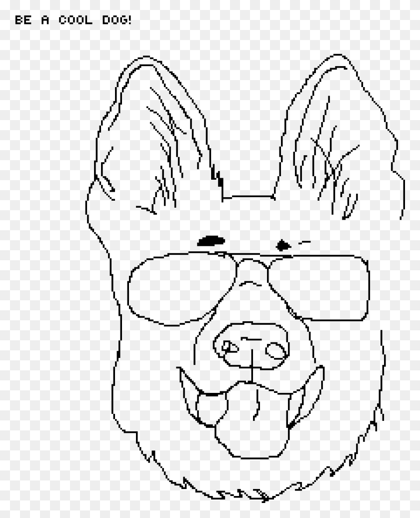893x1117 Be A Cool Dog Line Art, Gray, World Of Warcraft HD PNG Download