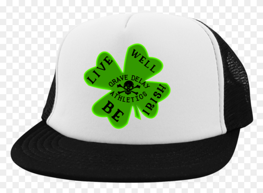 899x640 Be Irish Embroidered Trucker Hat With Snapback Baseball Cap, Cap, Clothing, Apparel HD PNG Download