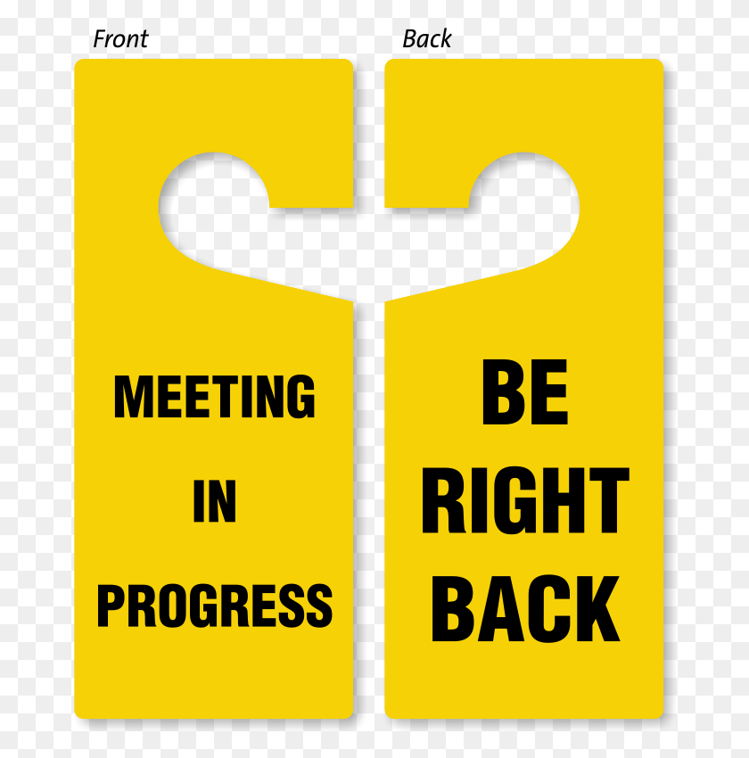 676x790 Be Right Back 2 Sided Door Hanger Tekfen Construction And Installation, Text, Symbol, Word HD PNG Download