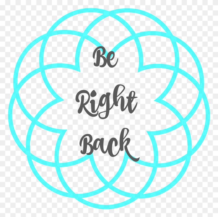 1390x1382 Be Right Back Mandalas Navidenas Para Pintar, Text, Symbol, Logo HD PNG Download