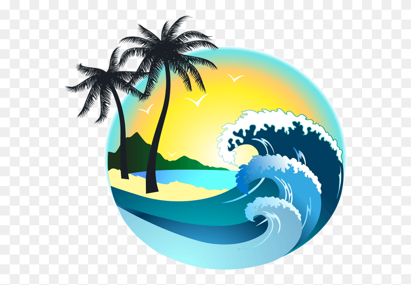 580x522 Beach Beach Wave Wave Clipart, Nature, Sea, Outdoors HD PNG Download