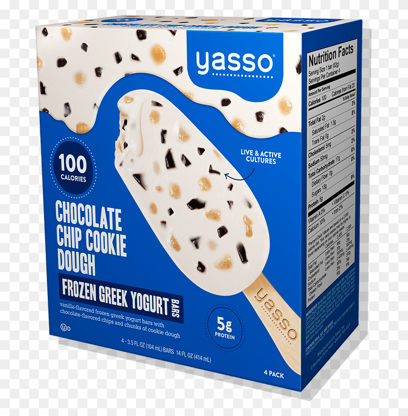 693x796 Beach Body By Chocolate Chip Cookie Dough Yasso Black Raspberry Chip, Food, Ice Pop HD PNG Download