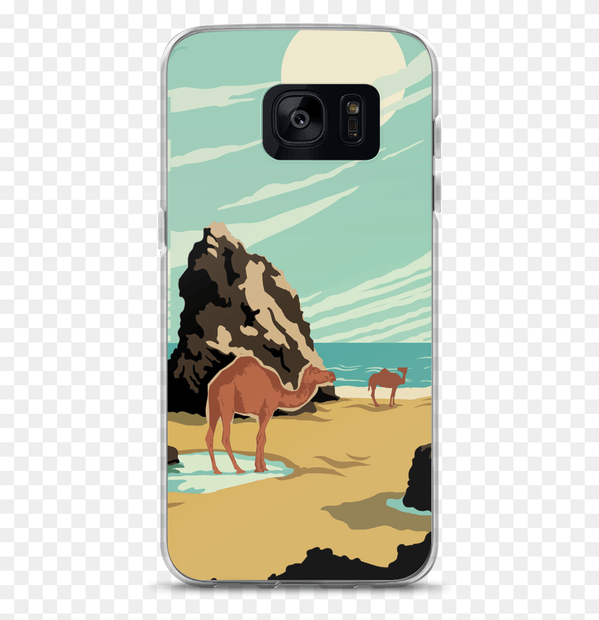 438x809 Beach Camels Case For Samsung Galaxy Phones Features Arabian Camel, Phone, Electronics, Mobile Phone HD PNG Download