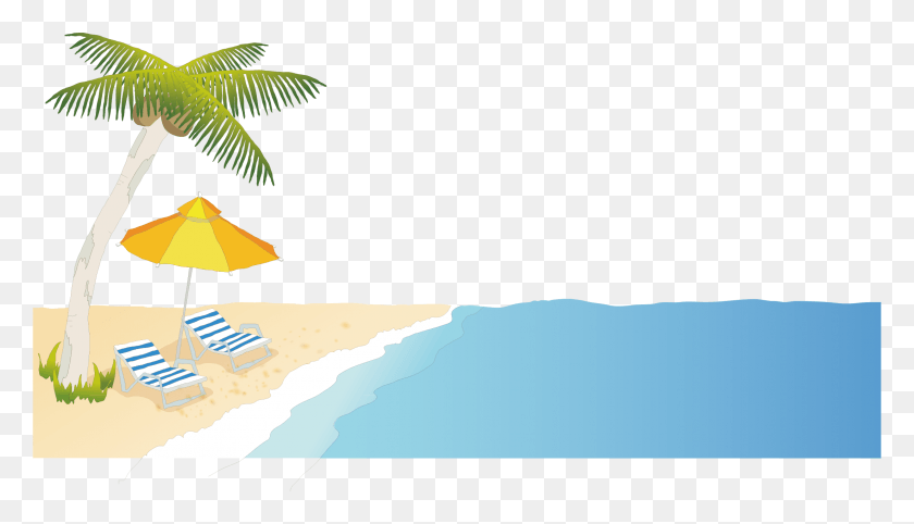 2204x1193 Beach Cartoon Beach Transparent, Nature, Land, Outdoors HD PNG Download