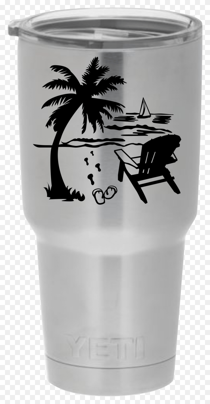 1026x2048 Beach Chair Clipart Black And White, Stencil, Cup, Coffee Cup HD PNG Download