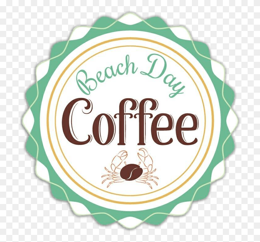 723x723 Beach Day Coffee Logo Emblem, Label, Text, Symbol HD PNG Download