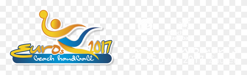 4330x1086 Beach Handball Euro Euro 2017 Beach Handball, Logo, Symbol, Trademark HD PNG Download