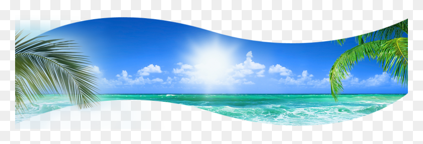 1155x335 Beach Image Library Background Huge Freebie Free Beach Clipart Transparent Background, Nature, Sea, Outdoors HD PNG Download