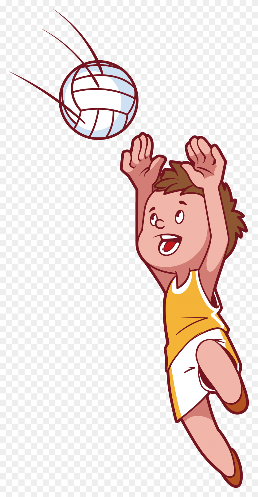 1554x3103 Beach Volleyball Child Clip Art Personas Jugando Voleibol Dibujo, Face, Sport, Sports HD PNG Download