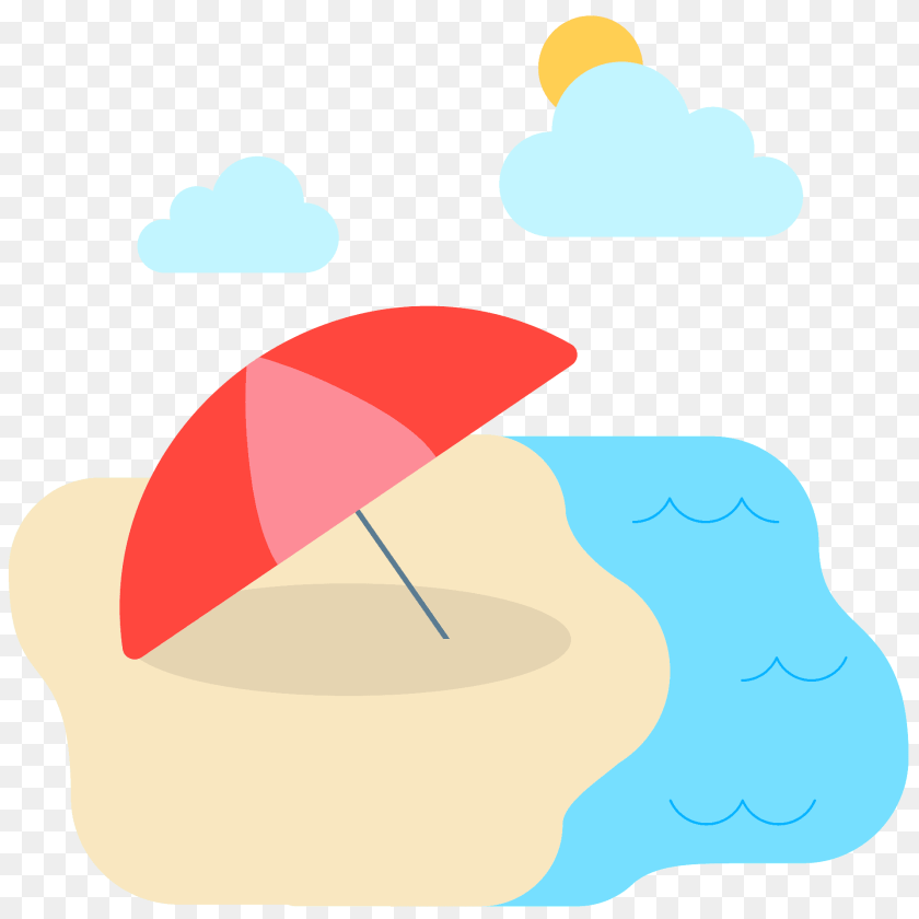 Beach With Umbrella Emoji Clipart, Canopy, Outdoors, Nature Transparent PNG