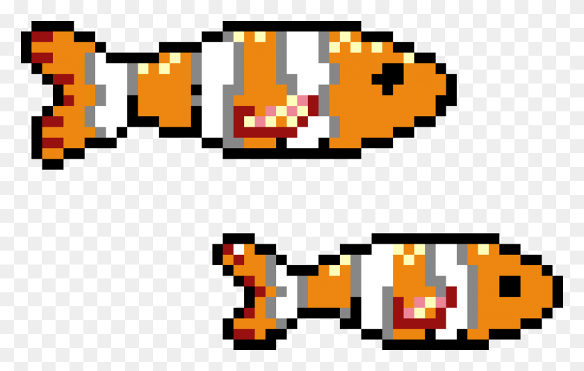 2186x1328 Beagle Bros Clownfish Big Image Pixel Art Animal, Super Mario, Pac Man HD PNG Download