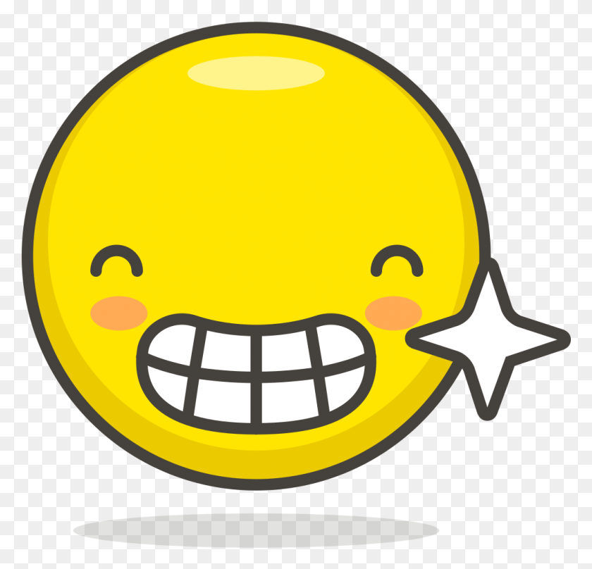 1025x983 Beaming Face With Smiling Eyes Beaming Face, Ball, Text, Sport HD PNG Download
