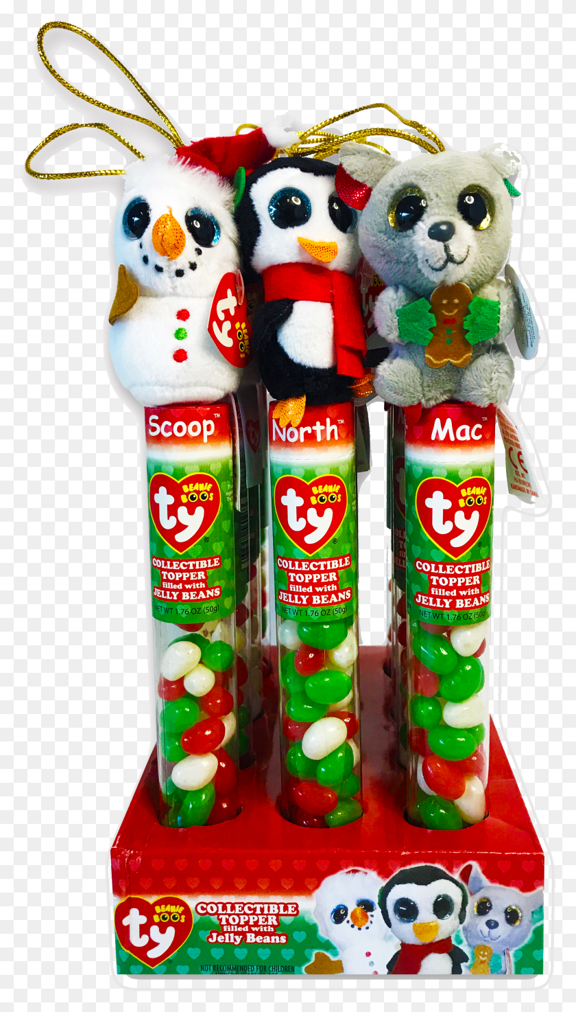 Beanie Boo39s Holiday Tube Topper Плюшевые с конфетами Beanie Boo с мармеладом HD PNG скачать