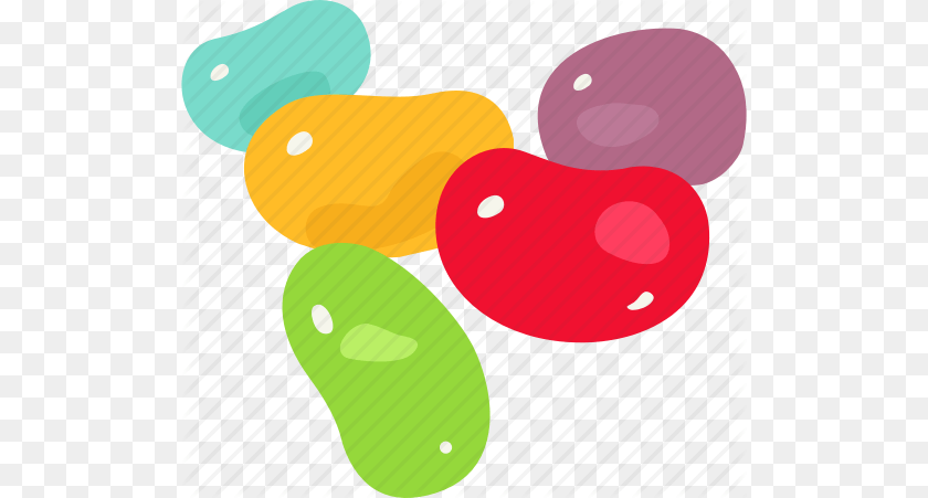 512x451 Beans Belly Candy Confectionery Jelly Jelly Beans Sweets Icon, Food, Ping Pong, Ping Pong Paddle, Racket Sticker PNG