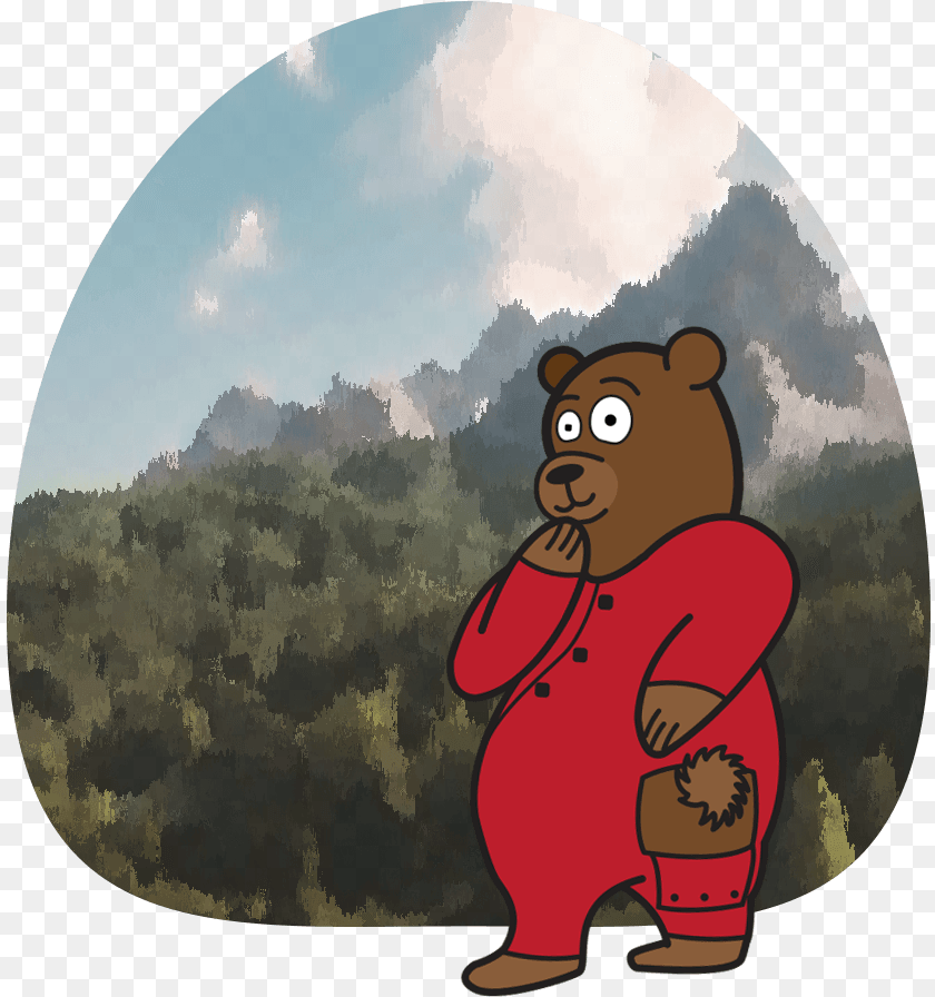 Bear Bottom Bear Cartoon, Animal, Mammal, Photography, Wildlife Sticker PNG