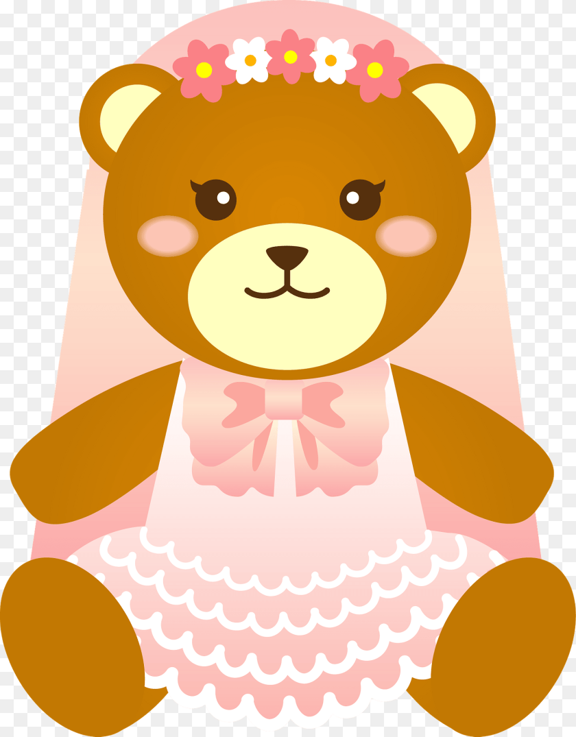 1500x1920 Bear Bride Toy Clipart PNG