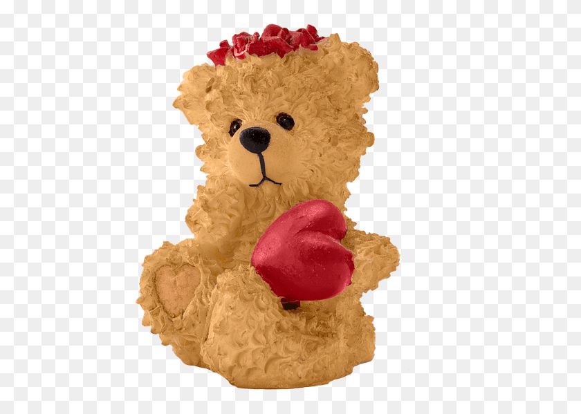 455x539 Bear Heart Bears Decoration Sweet Isolated Brchen Mit Herz Bilder, Teddy Bear, Toy, Snowman HD PNG Download