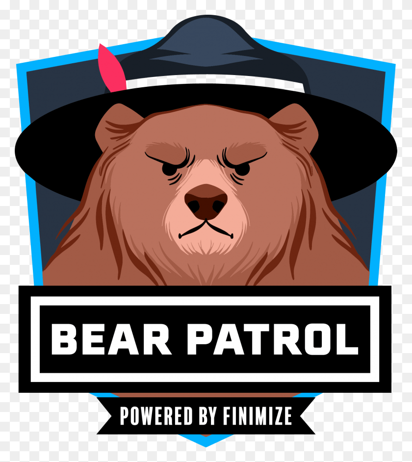 1622x1835 Bear Patrol By Finimize Cartoon, Label, Text, Mammal HD PNG Download