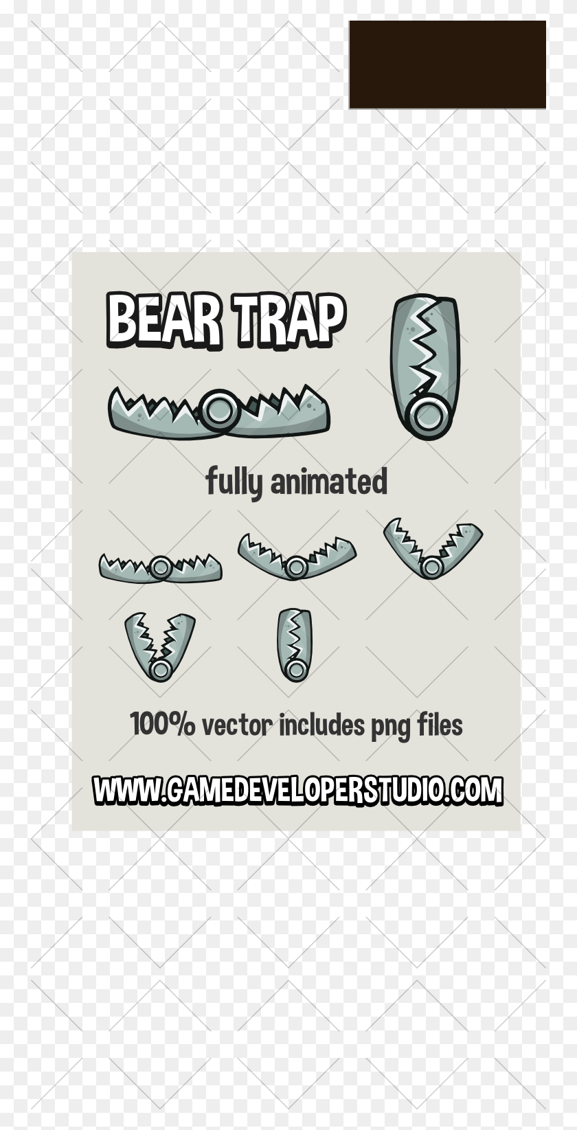 750x1585 Bear Trap Pixel Art, Poster, Advertisement, Text HD PNG Download