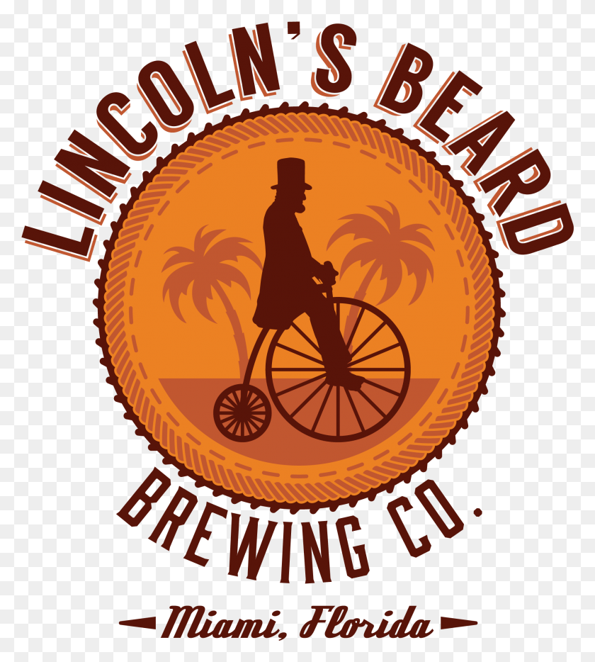 1906x2137 Descargar Png Beard Brewing Lincoln39S Beard Brewery Miami, Logotipo, Símbolo, Texto Hd Png