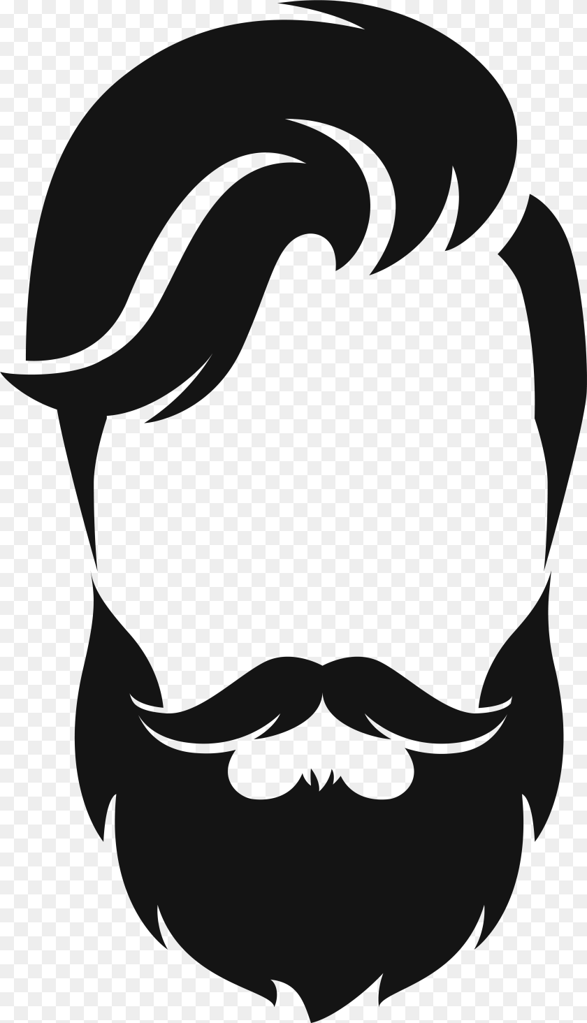 4543x7916 Beard Mouth Bearded Vegeta, Stencil, Face, Head, Person Clipart PNG