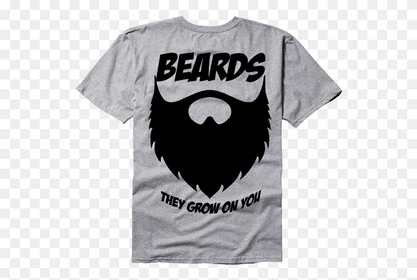 539x504 Beardsthey Grow On You Sponsors On A Shirt, Clothing, Apparel, T-shirt HD PNG Download
