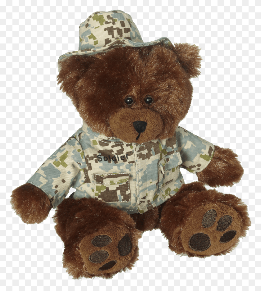 834x938 Медвежонок Пухлый Солдатский Медведь Бурый Медведь, Плюшевый Мишка, Игрушка, Одежда Hd Png Скачать