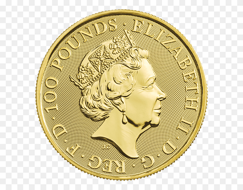 600x600 Beast Gold Falcon Back 2018 Britannia 1 Oz Gold, Coin, Money, Rug HD PNG Download