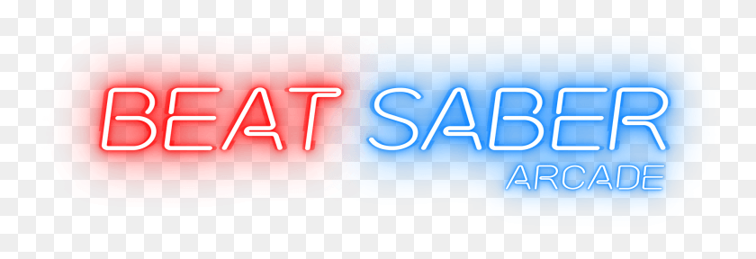 1875x550 Beat Saber Arcades Logo Beat Saber Title Transparent, Text, Light, Graphics HD PNG Download