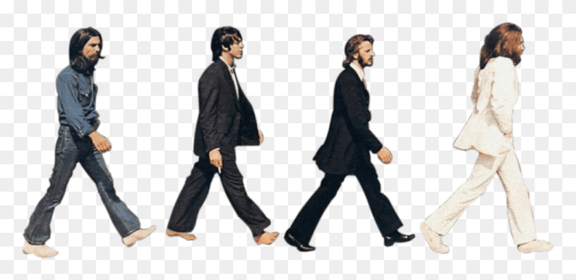 981x439 Beatles Abbey Road Jpg, Человек, Одежда, Длинный Рукав Hd Png Скачать