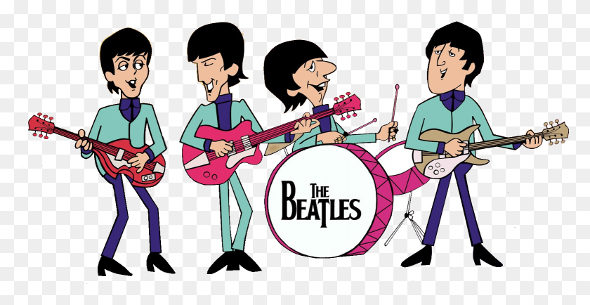 1559x748 Beatles Cartoon, Гитара, Досуг, Музыкальный Инструмент Hd Png Скачать