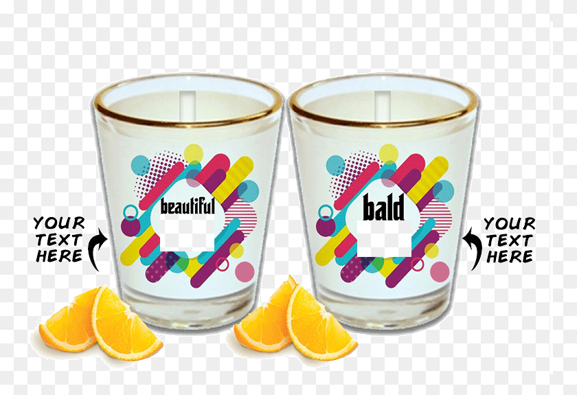 770x515 Beautiful Amp Bald Personalized Shot Glass Orange, Beverage, Drink, Cup HD PNG Download