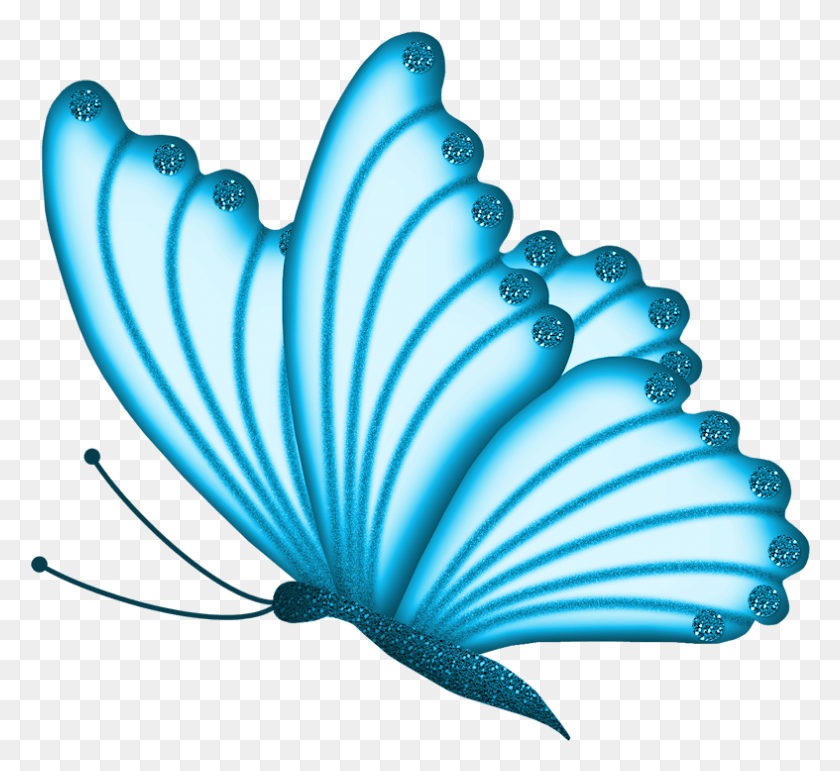 787x718 Beautiful Clipart Butterfly Butterfly Clipart Blue, Animal, Sea Life, Invertebrate HD PNG Download