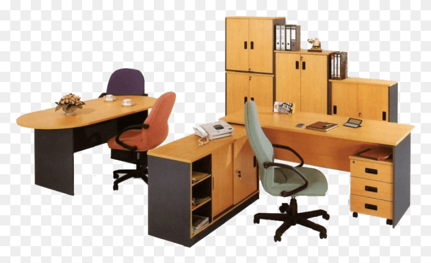 870x506 Beautiful Computer Blue Office Desk Chair Cartoon Furniture Office Furniture Files, Table, Indoors, Electronics HD PNG Download