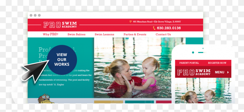 1148x483 Beautiful Custom Web Designs Online Advertising, Water, Person, Swimming Descargar Hd Png