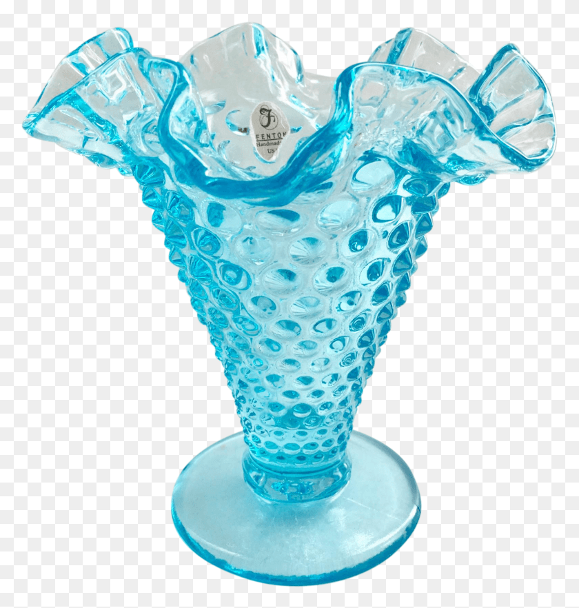 1576x1662 Beautiful Fenton Glass Blue Topaz 5 58 Inch Double Vase, Jar, Pottery, Goblet HD PNG Download