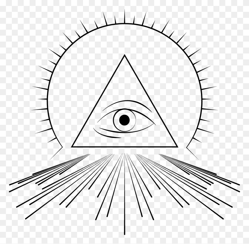1406x1372 Diseño De Tatuaje De Ojo Illuminati Hermoso Ojo Illuminati Vector, Triángulo, Animal, Diagrama Hd Png