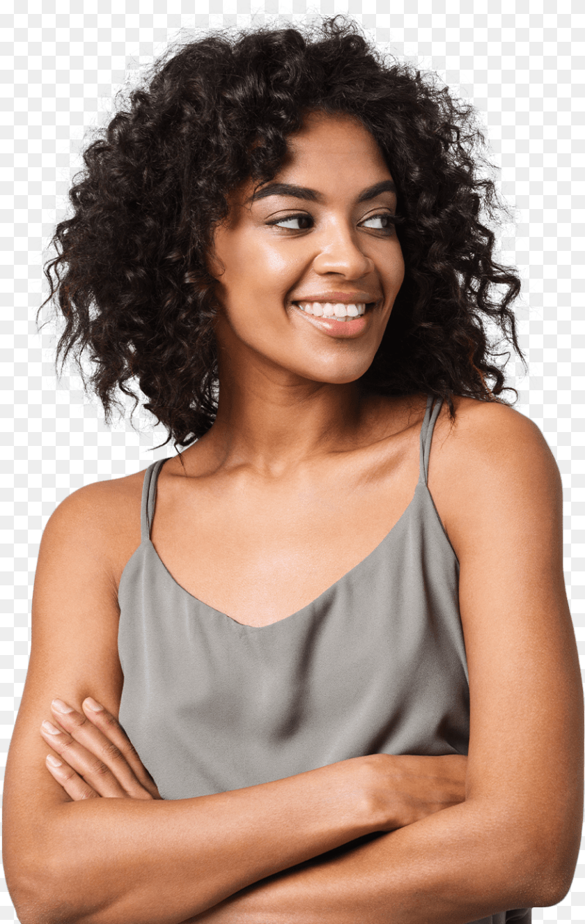 Beautiful Model Looking Off To The Side Sitting, Person, Face, Smile, Happy PNG