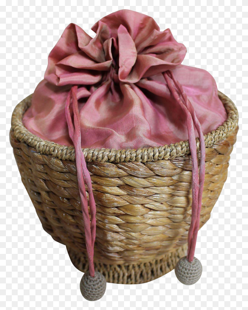 1124x1428 Beautiful Vintage Sewing Basket Storage Basket, Bag, Sack, Scarf HD PNG Download