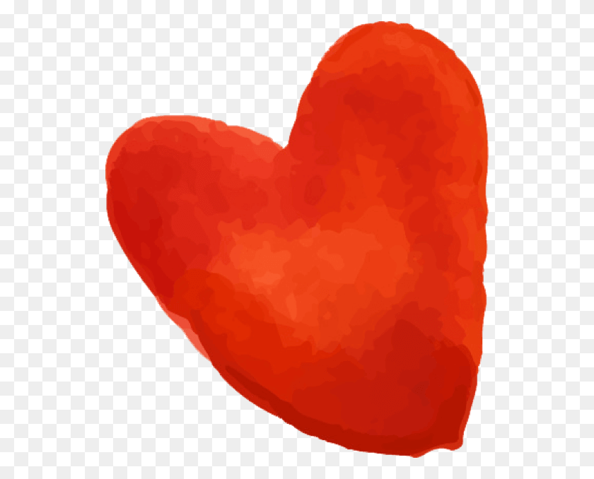 542x618 Красивые Акварельные Сердечки Стикеры Сообщения Стикер 8 Сердце, Подушка, Еда, Растение Hd Png Скачать