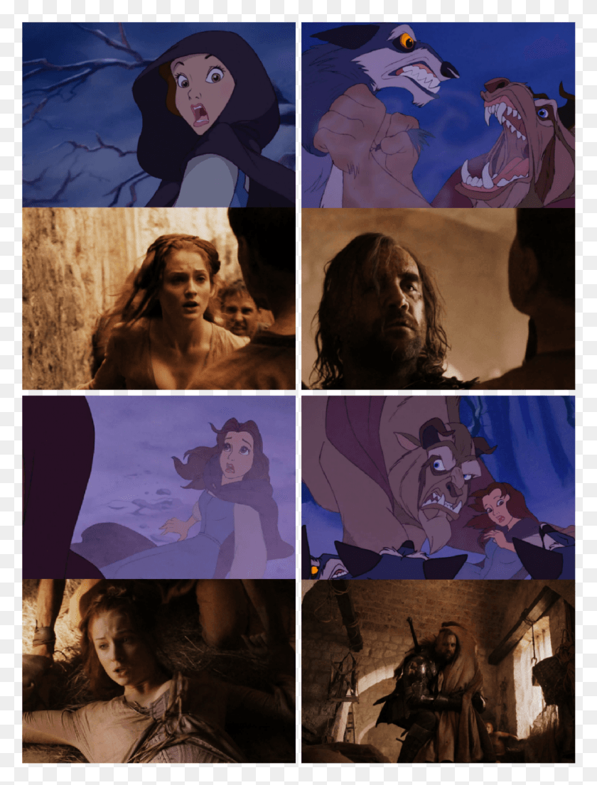 1257x1685 Beauty And The Beast Amp Sansan Sandor And Sansa Fanart, Collage, Poster, Advertisement HD PNG Download
