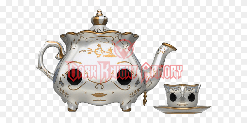 598x359 Beauty And The Beast Mrs Potts And Chip Pop Figure Mrs Potts Funko Pop, Pottery, Teapot, Pot HD PNG Download