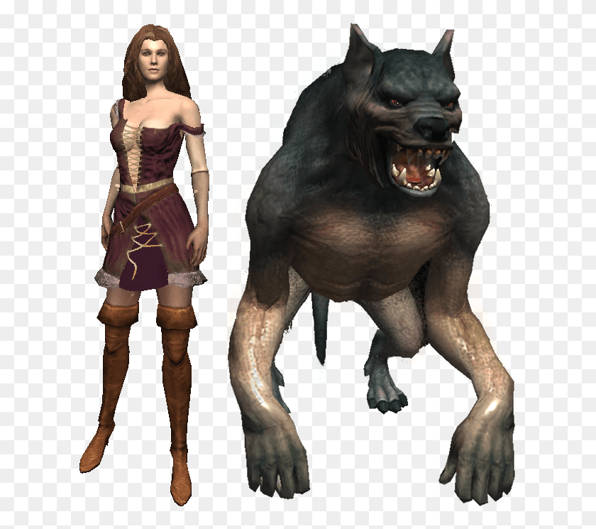 620x685 Beauty And The Beast Witcher Werewolf, Person, Human, Dog HD PNG Download