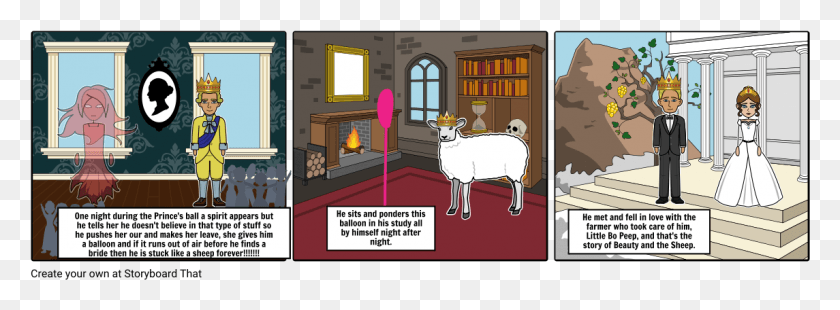 1145x368 Beauty And The Sheep Cartoon, Person, Human HD PNG Download