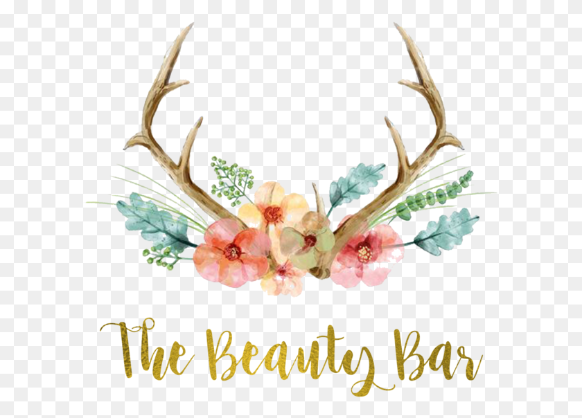 604x544 Beauty Bar Antlers Baby Shower Invitation Antlers, Antler, Accessories, Accessory HD PNG Download
